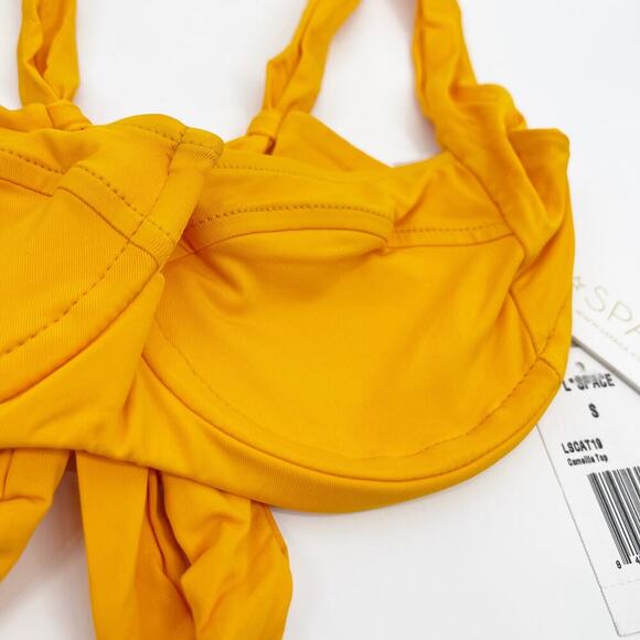 L*Space Camellia Bikini Top Underwire Mango Size Small NEW with Tags - Picture 5 of 7